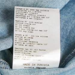 Maje Blue Denim Button Front Long Sleeve Shirt S