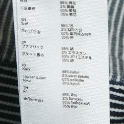Maje Navy Blue/White Stripe Denim Ritano Midi Dress S