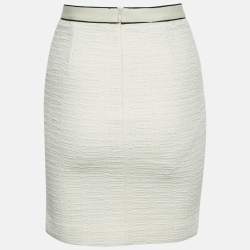 Maje White Tweed Mini Skirt XS