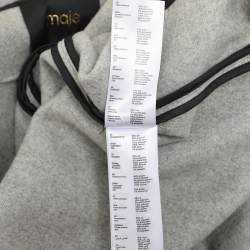 Maje Grey Wool Blend and Faux Fur Hood Coat S