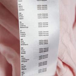 Pre Owned Maje Pink Crepe Shirring Mini Dress S