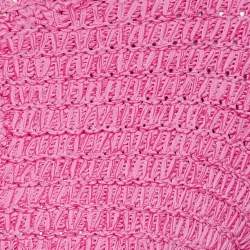 Maje Pink Crochet Knit Long Sleeve Cardigan S