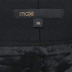 Maje Brown Checks Cotton Blend Mini Skirt S