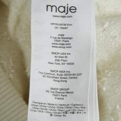 Maje White Textured Tweed Jacket and Top Set M