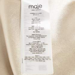 Maje Black Embellished Satin Rebecca Mini Dress M
