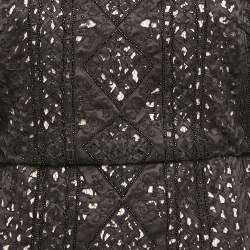 Maje Black Embellished Satin Rebecca Mini Dress M