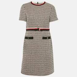 Maje Black/Red Lurex Tweed Bow Belted Rivi Mini Dress M