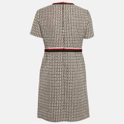 Maje Black/Red Lurex Tweed Bow Belted Rivi Mini Dress M
