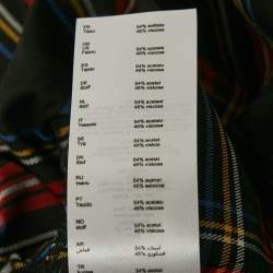 Maje Black/Red Tartan Plaid Crepe Mini Dress L