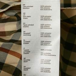 Pre Owned Maje Beige Checks Crepe Plisse Midi Skirt M