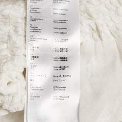 Pre Owned Maje White Lace Smocked Tie-Up Detail Lituane Top S