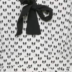 Maje White Istel Print Crepe Tie Neck Jumpsuit S