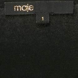 Maje White Cotton Liamicia Asymmetric Trompe L'Oeil Shirt S