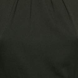 Pre Owned Maje Black Stretch Crepe Ruche Detail Mini Dress S