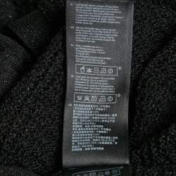 Pre Owned Maje Black Rita Crochet-Knit Midi Dress L