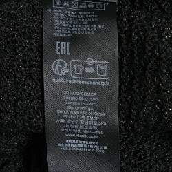 Pre Owned Maje Black Rita Crochet-Knit Midi Dress L