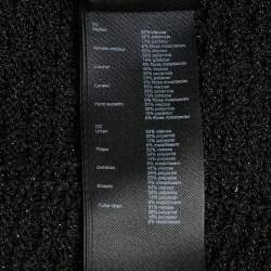 Pre Owned Maje Black Rita Crochet-Knit Midi Dress L