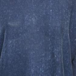 Maje Blue Silk Knit Sweatshirt One Size 