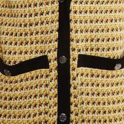 Maje Yellow Lurex Tweed  Button Front Jacket S