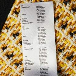 Maje Yellow Lurex Tweed  Button Front Jacket S