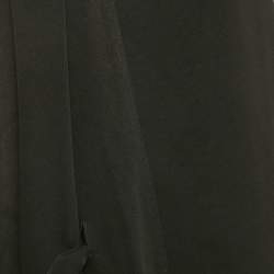 Pre Owned Maje Black Crepe Draped Mini Dress L