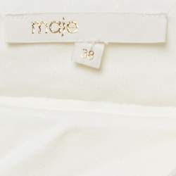 Pre Owned Maje White Fil-Coupe Tulle Midi Skirt M
