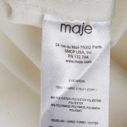 Pre Owned Maje White Fil-Coupe Tulle Midi Skirt M