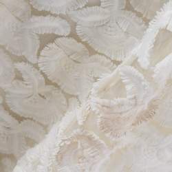 Pre Owned Maje White Fil-Coupe Tulle Midi Skirt M