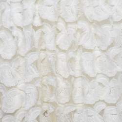 Pre Owned Maje White Fil-Coupe Tulle Midi Skirt M