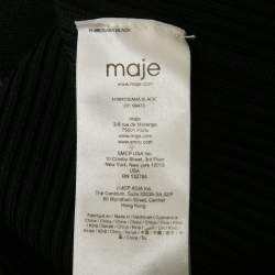 Maje Black Knit Belted Long Cardigan S