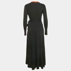 Maje Black Knit Belted Long Cardigan S