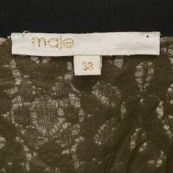 Maje Black Lace Zip Front Sleeveless Jumpsuit M