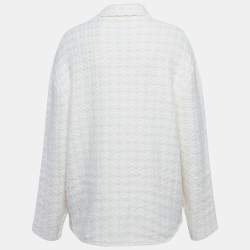 Maje Ivory Tweed Oversized Jacket L