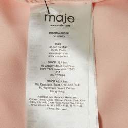 Pre Owned Maje Pink Chiffon Tie-Up Neck Blouse M