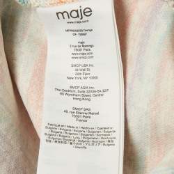 Maje Multicolor Tweed Cutout Detail Sleeveless Mini Dress XS
