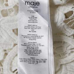 Maje White Lace Sleeveless Sheer Top M