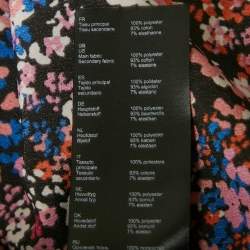 Maje Black/Multicolor Floral Print Cotton and Crepe Asymmetric Dress M