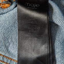 Pre Owned Maje Blue Denim Embellished Jacket M