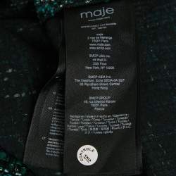 Maje Forest Green Button Front Crop Jacket XL