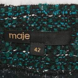 Maje Forest Green Button Front Crop Jacket XL
