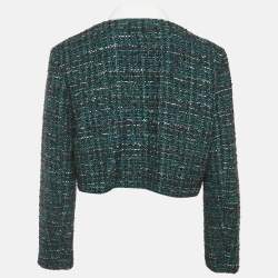 Maje Forest Green Button Front Crop Jacket XL