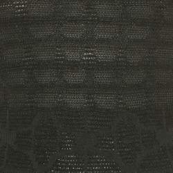 Pre Owned Maje Black Patterned Knit Sleeveless Long Dress S