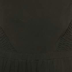 Pre Owned Maje Black Crepe Smocked Mini Dress M