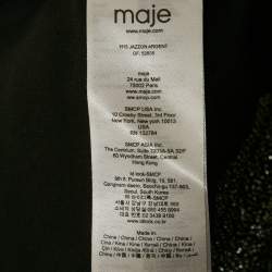 Pre Owned Maje Metallic Lurex Crochet Mini Skirt S