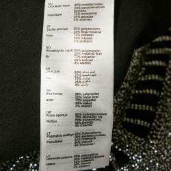 Pre Owned Maje Metallic Lurex Crochet Mini Skirt S