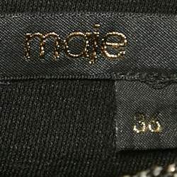 Pre Owned Maje Metallic Lurex Crochet Mini Skirt S