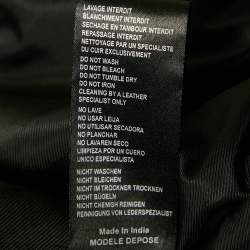 Pre Owned Maje Black Leather Biker Jacket S