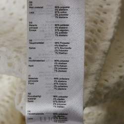 Pre Owned Maje White Textured Crochet Long Top S