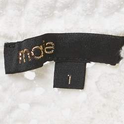 Pre Owned Maje White Textured Crochet Long Top S