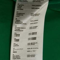 Pre Owned Maje Green Satin Ruffed Off-Shoulder Midi Dress S